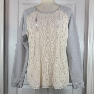 Hannah Mixed Media Sweatshirt